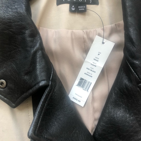 Theory Mixed Leather Jacket XS - Picture 6 of 6